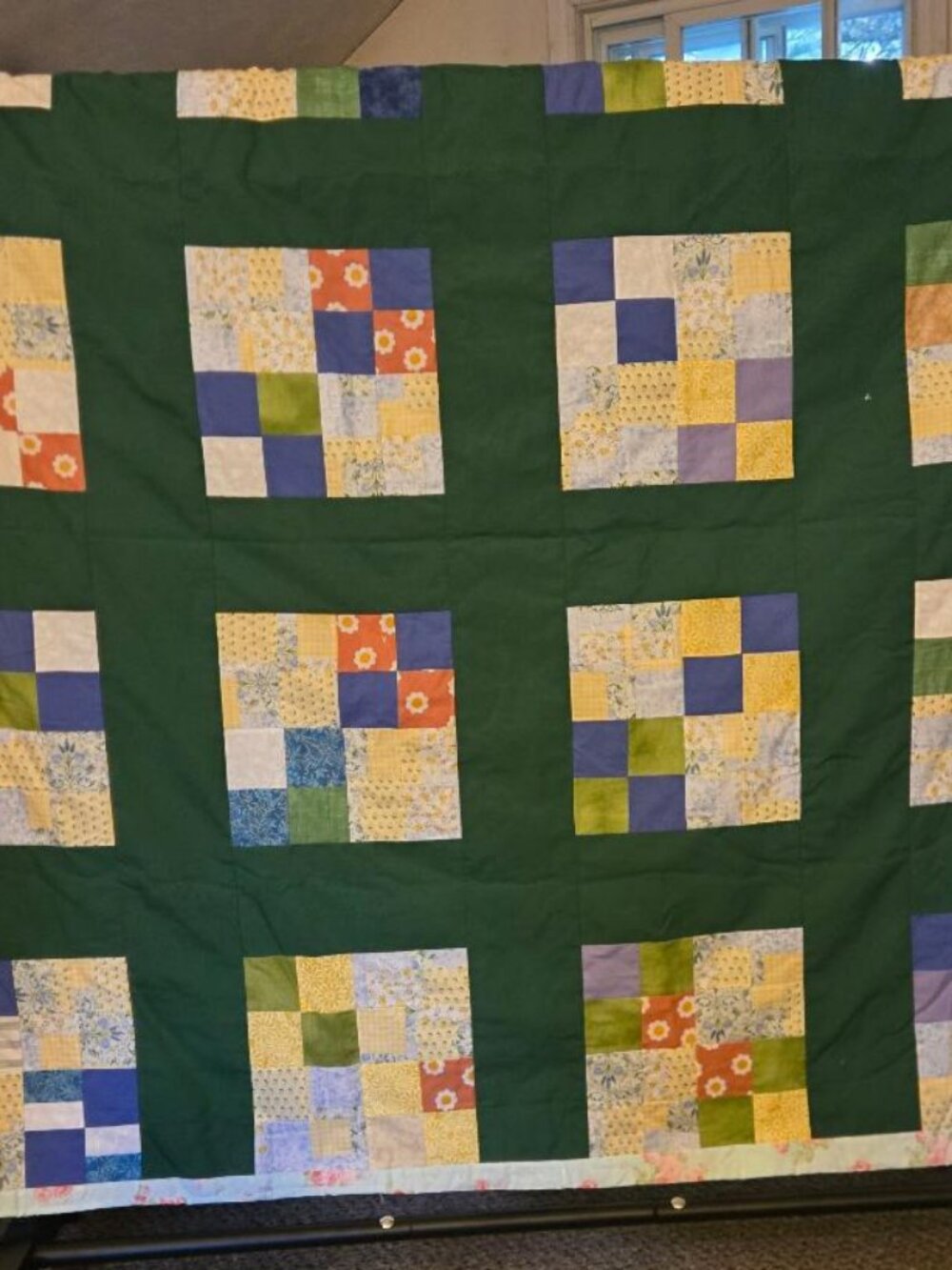 Quilted Blanket - Handmade 57.5" x 57.5" Double Sided